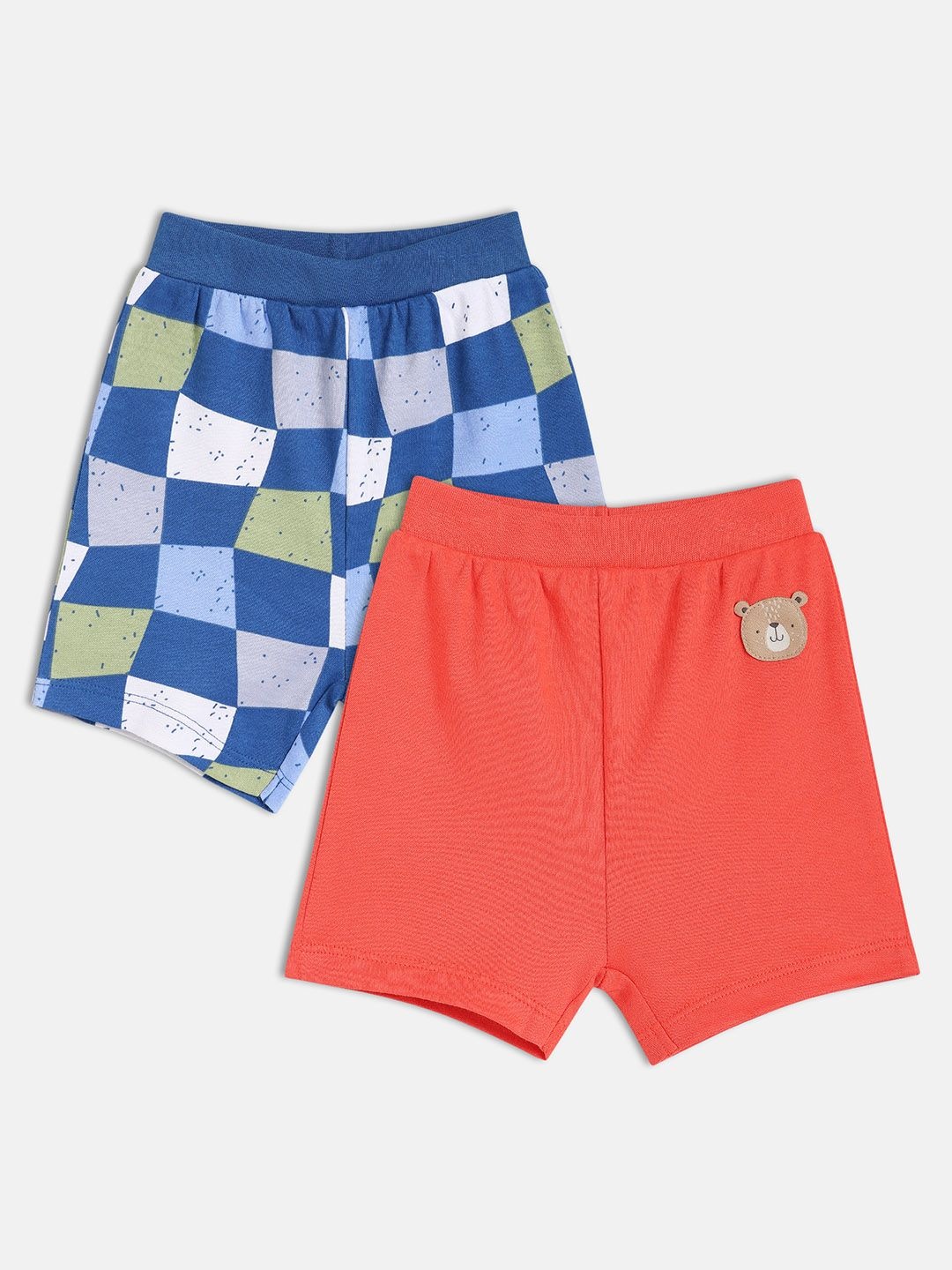 

MINI KLUB Boys Pack Of 2 Checked Cotton Shorts, Blue