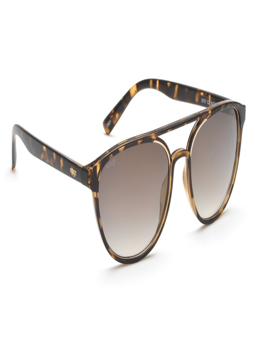 

Image Men Round Sunglasses with UV Protected Lens IMS751C2SG, Gold