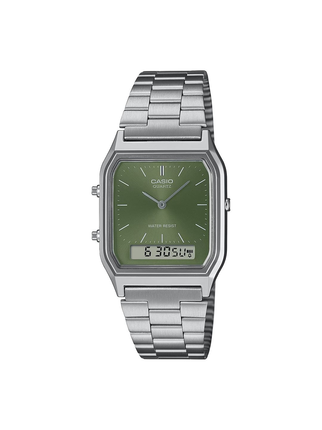 

CASIO Unisex Vintage Quartz Analogue and Digital Chronograph Watch AD278, Green