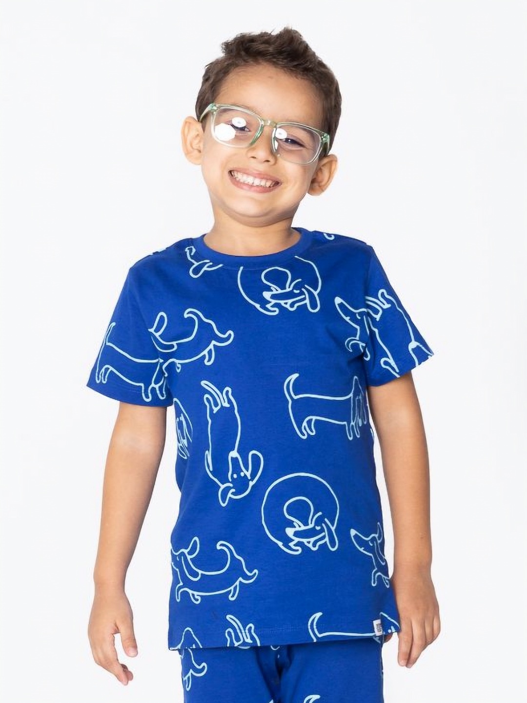 

Reedoo Unisex Kids Bio Finish Conversational Printed Round Neck Cotton T-shirt, Blue