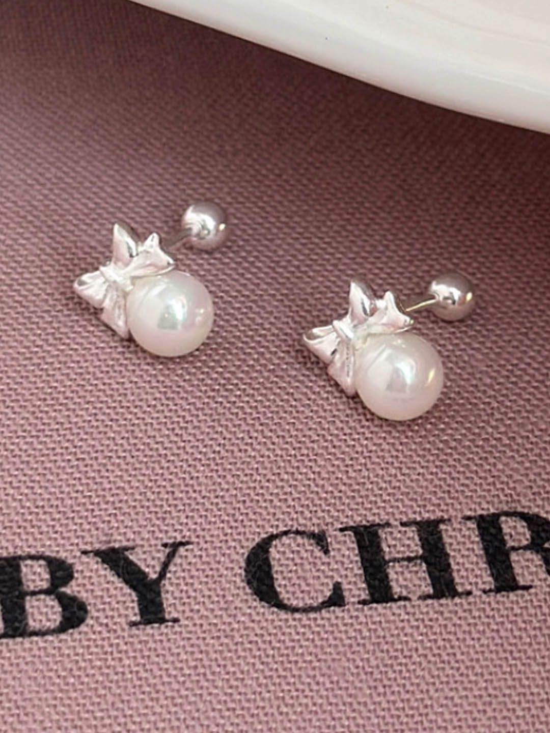 

StyleCast Artificial Beaded Contemporary Shaped Studs, Silver