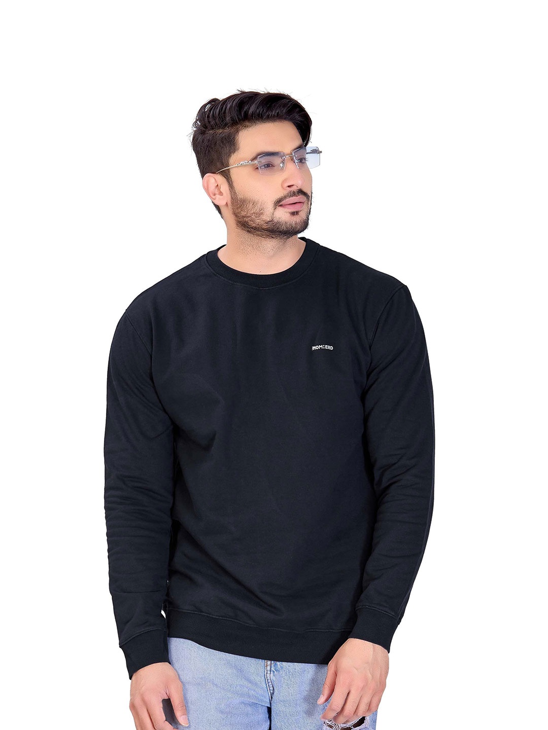 

THE NOMHERD Men Cotton Sweatshirt, Blue