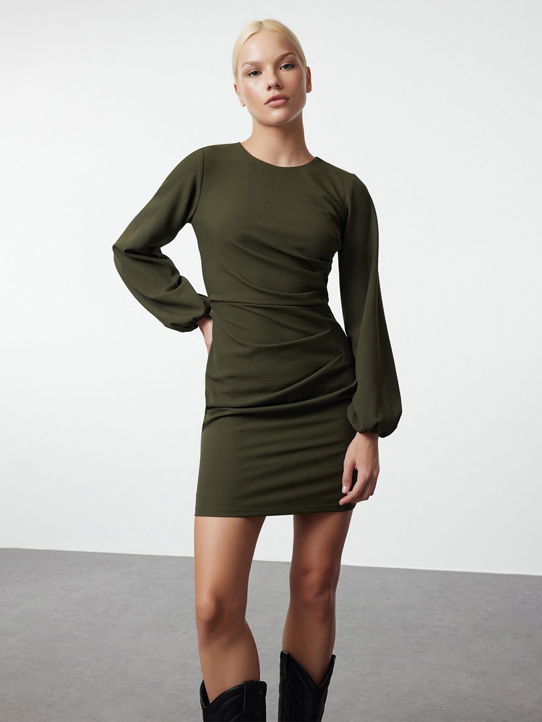 

Trendyol Women Bodycon Dress, Olive