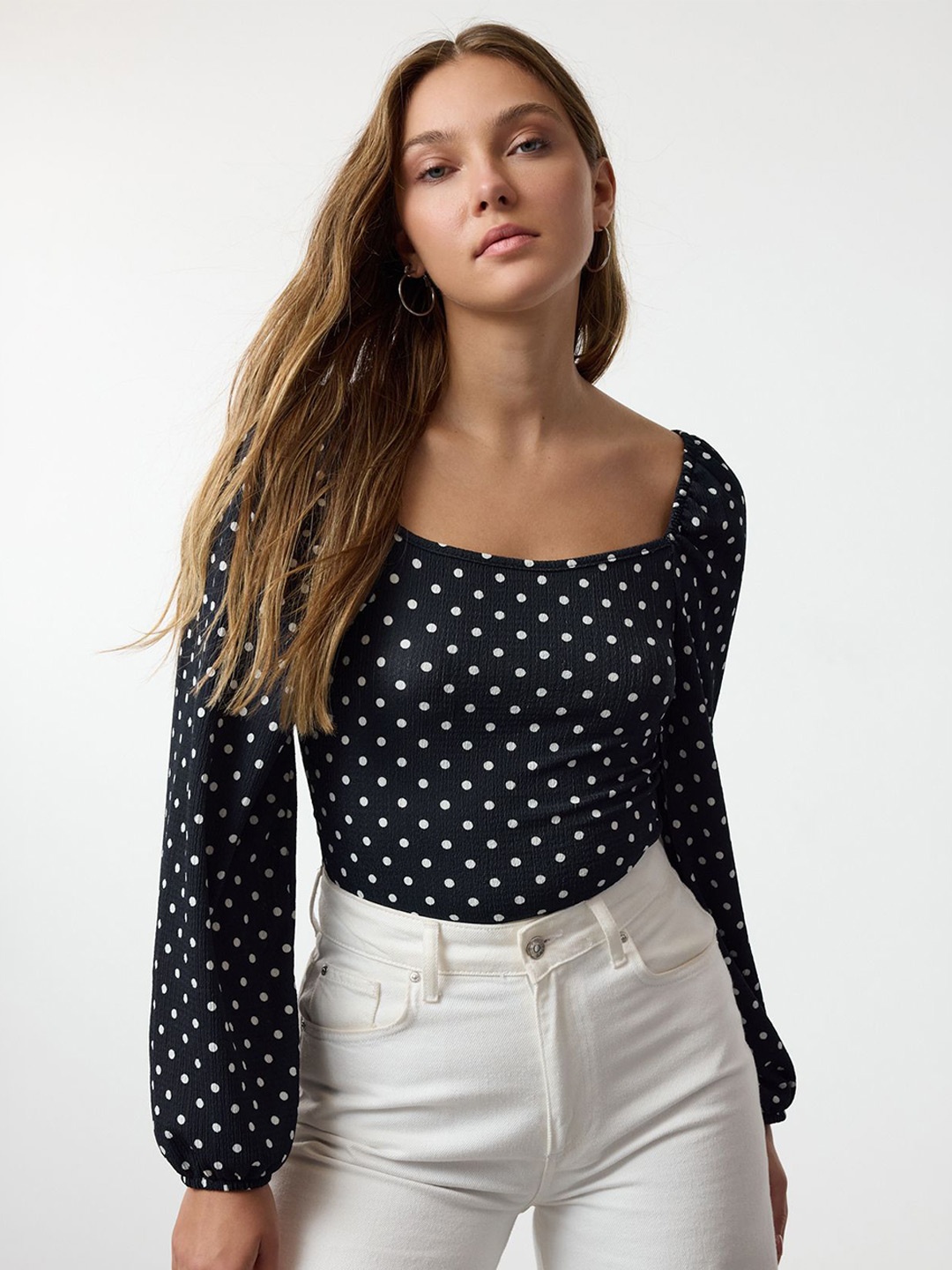 

Trendyol Polka Dot Print Top, Na