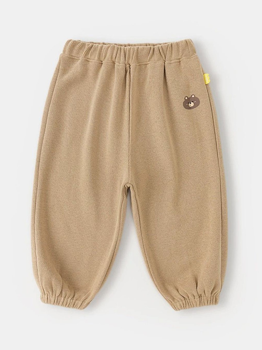 

LULU & SKY Boys Tapered Fit High-Rise Joggers Trousers, Khaki