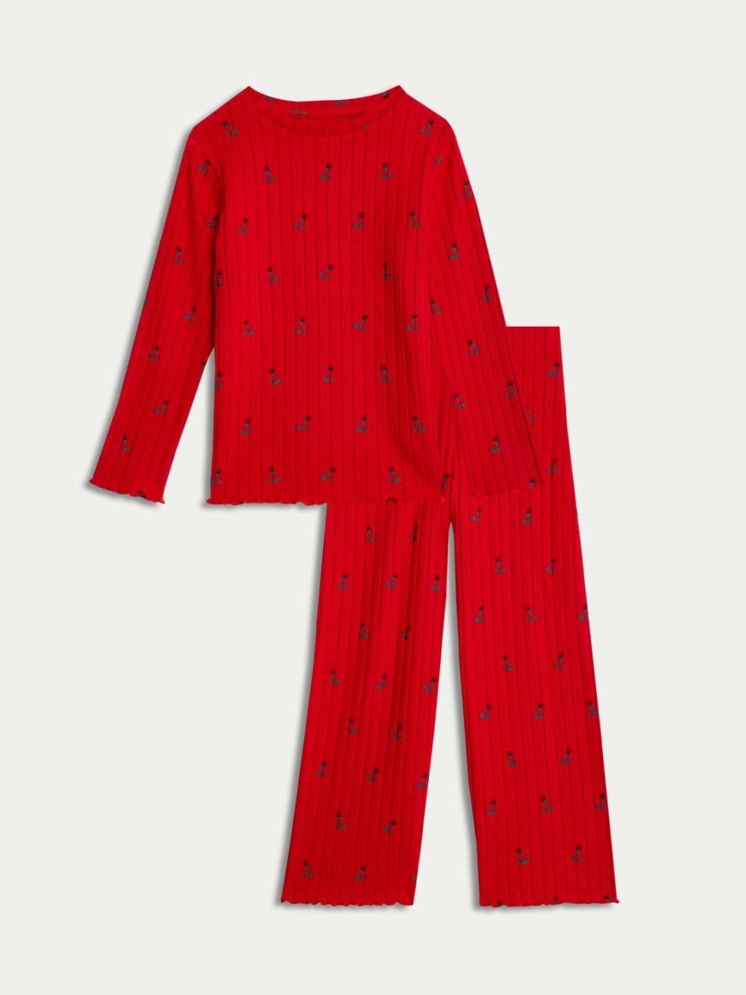 

Marks & Spencer Girls Printed Night suit, Red