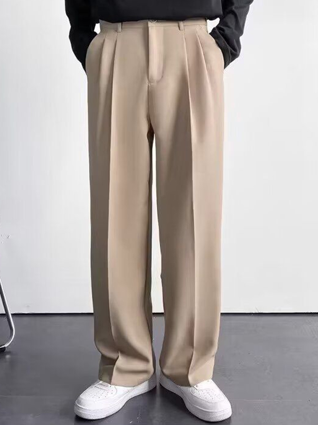 

StyleCast Men Straight Fit Trousers, Khaki