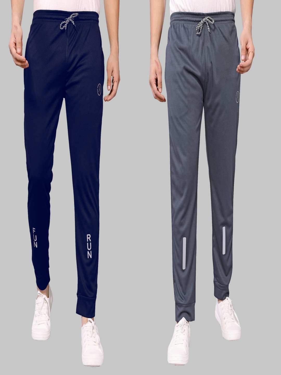 

Moda Rapido Men Pack Of 2 Mid-Rise Joggers, Blue