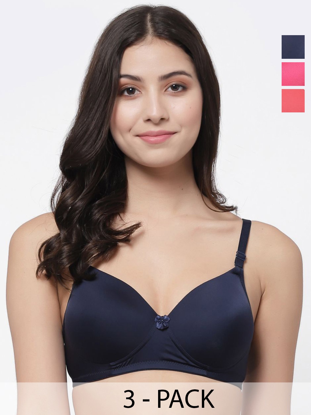 

College Girl Bra Full Coverage Lightly Padded, Navy blue