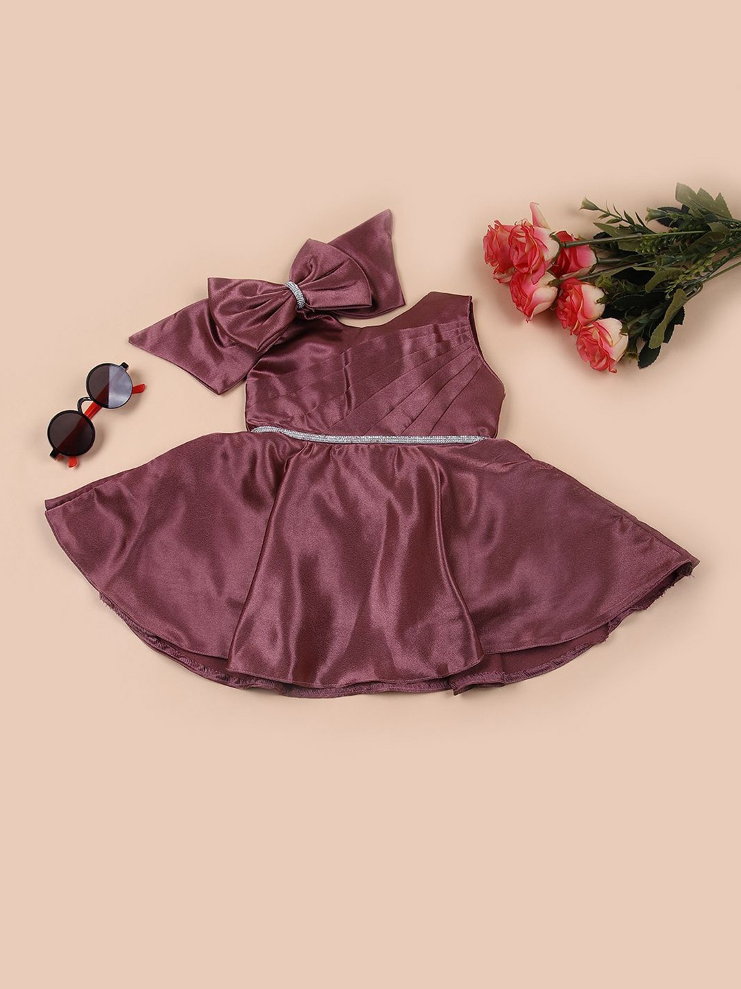 

V-Mart Fit & Flare Dress, Brown