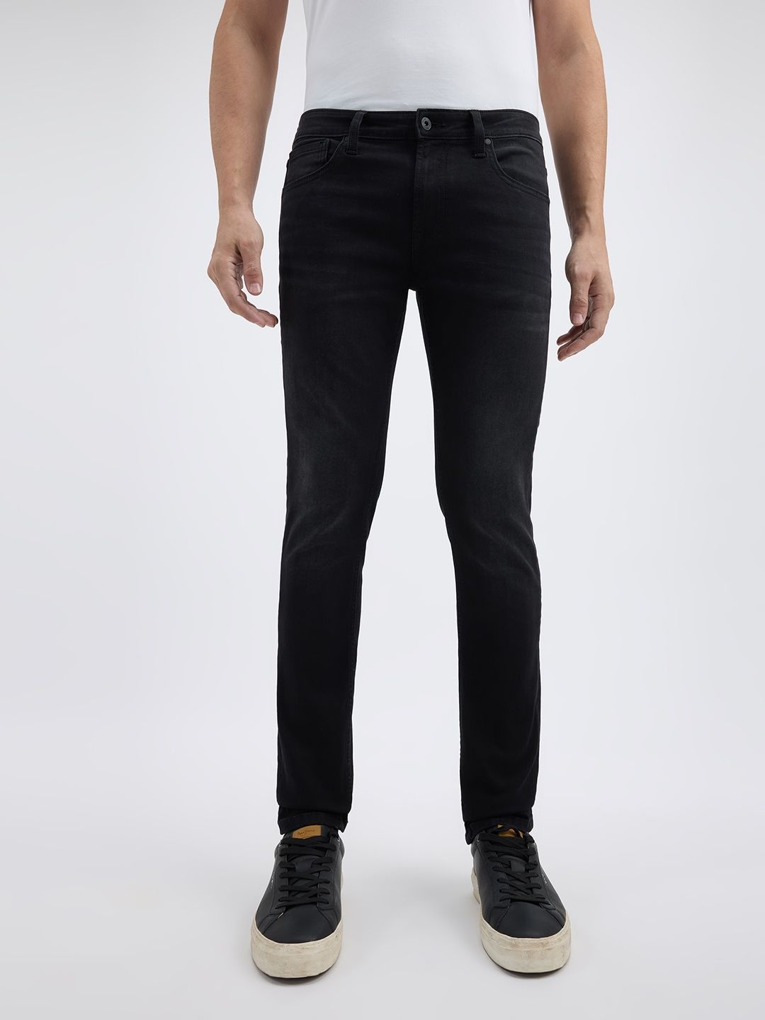 

Pepe Jeans Men Skinny Fit Stretchable Jeans, Black