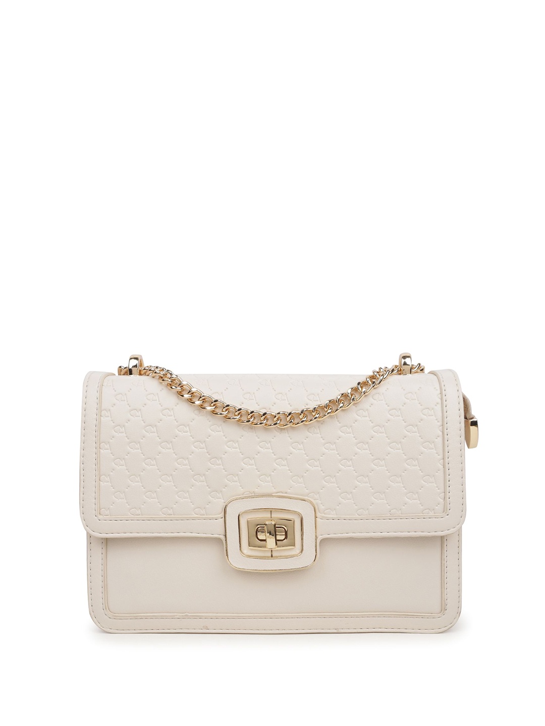 

MAGNOLIA Printed PU Sling Bag, Beige