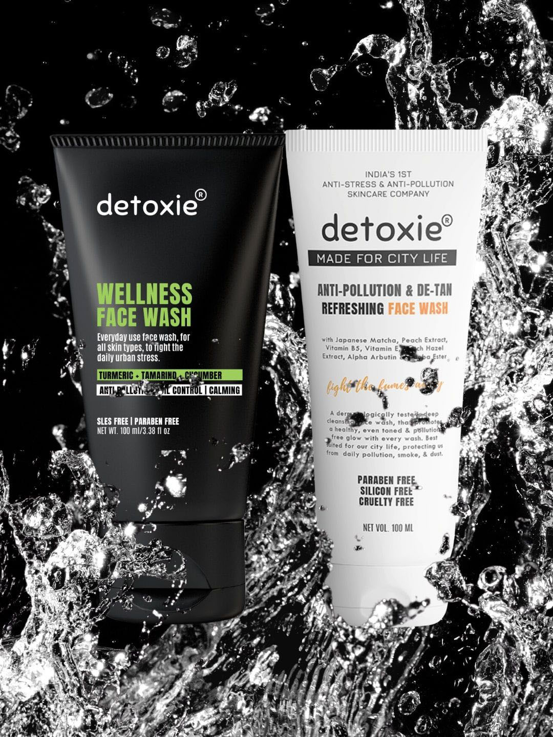 

Detoxie Wellness Set Of 2 Face Wash & Anti-pollution Face Wash- 100 ml Each, Transparent