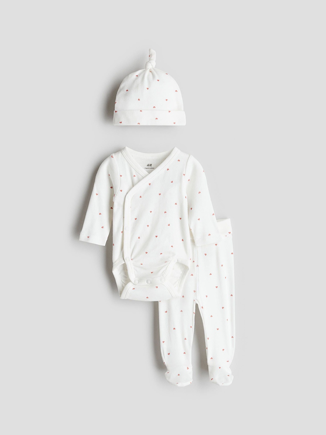 

H&M 3-Piece Cotton Jersey Set, White