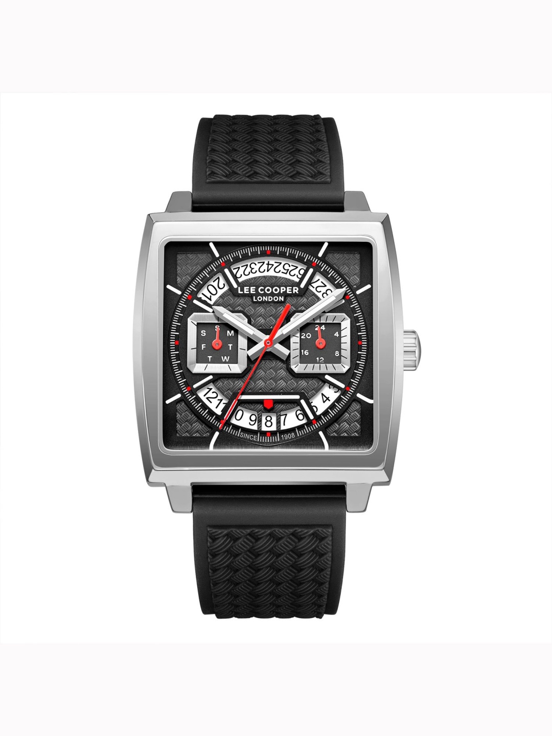 

Lee Cooper Men Brass Dial & Straps Analogue Multi Function Watch LC08065.351, Black