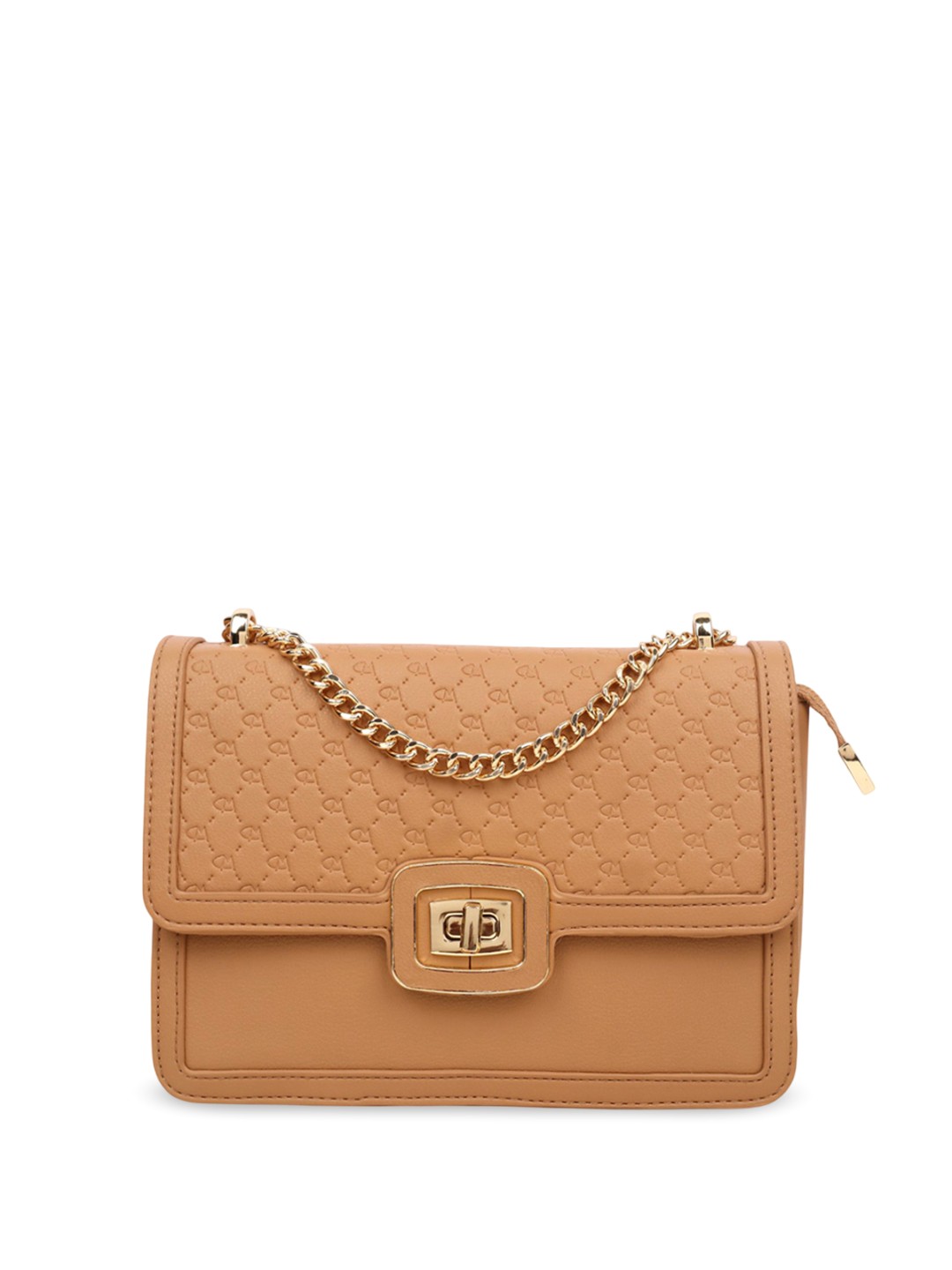 

MAGNOLIA Printed PU Sling Bag, Brown
