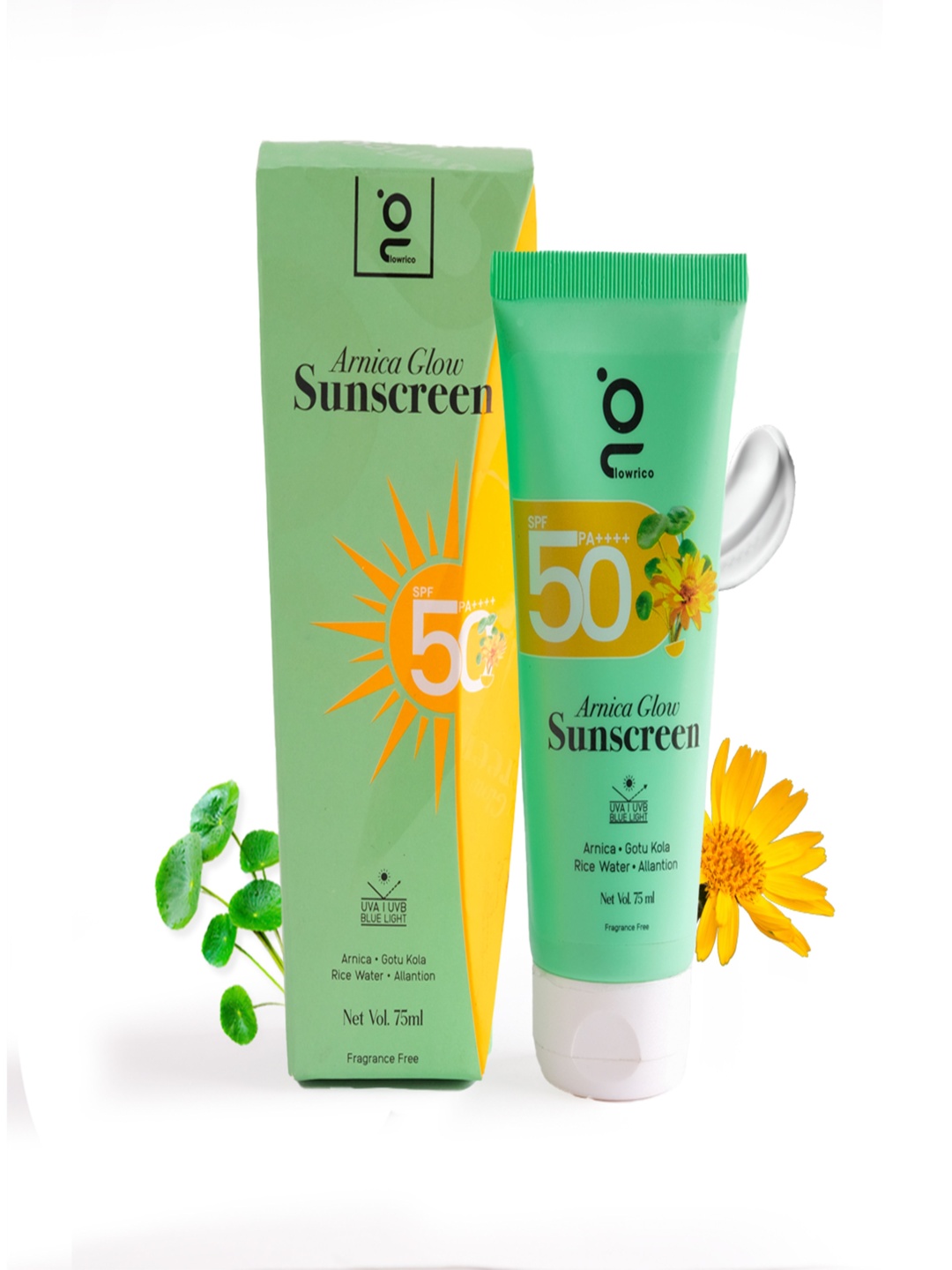 

Glowrico Arnica Glow Sunscreen SPF 50 PA++++ - 75 ml, Na