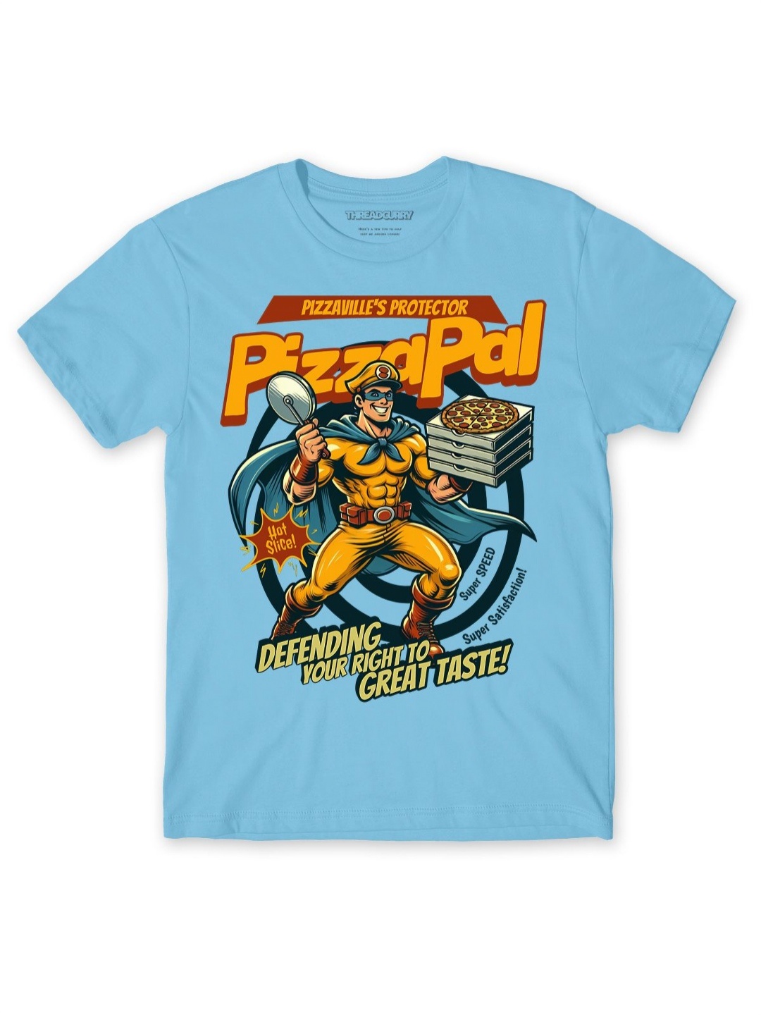 

THREADCURRY Boys Graphic Printed Round Neck Cotton T-shirt, Blue