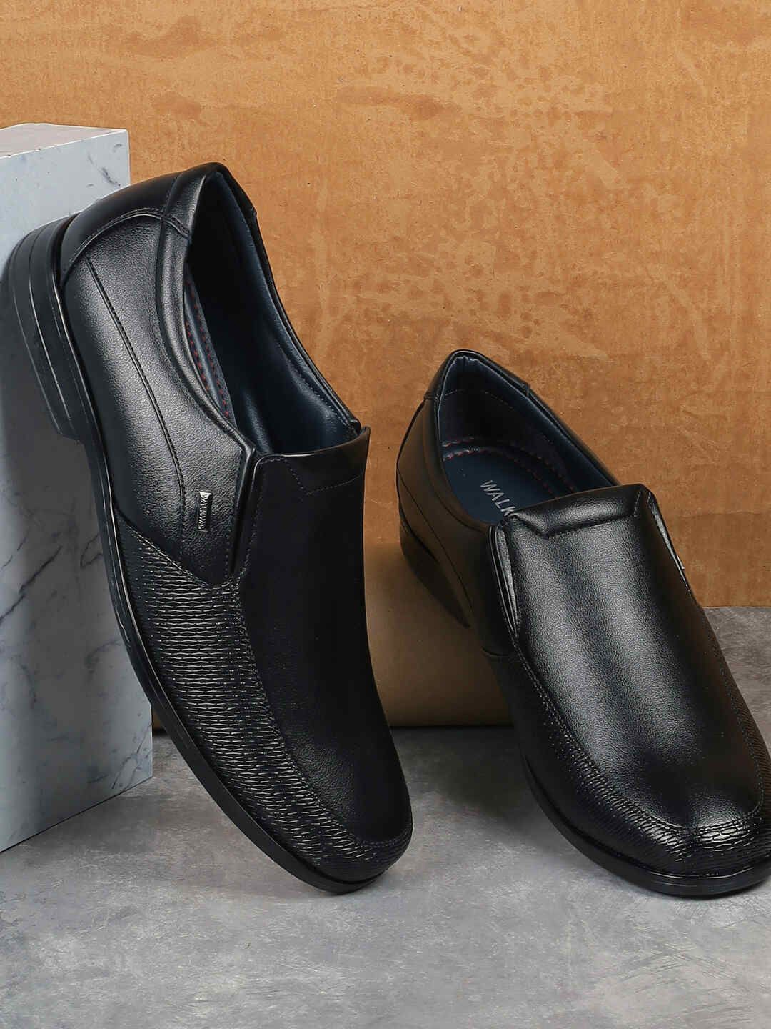 

WALKWAY by Metro Men Leather Formal Slip-On Shoes, Black