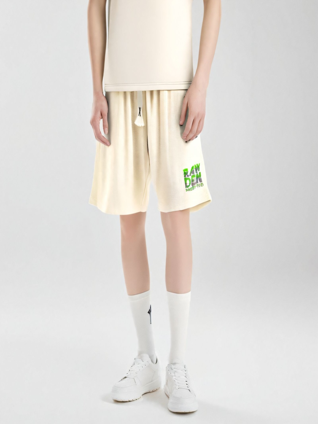 

StyleCast x Revolte Men Mid-Rise Regular Fit Printed Shorts, Beige