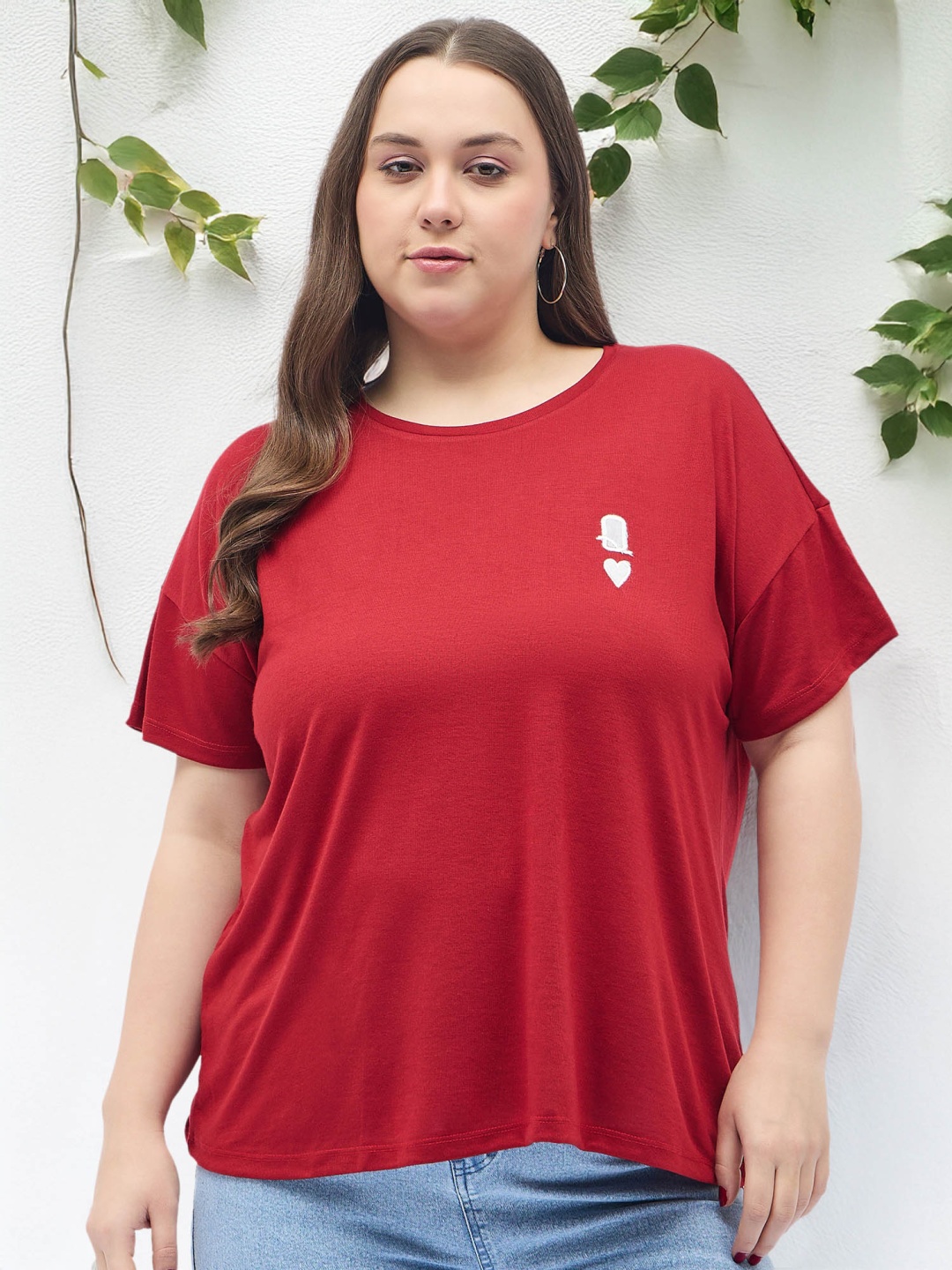 

DressBerry Curve Women T-shirt, Red