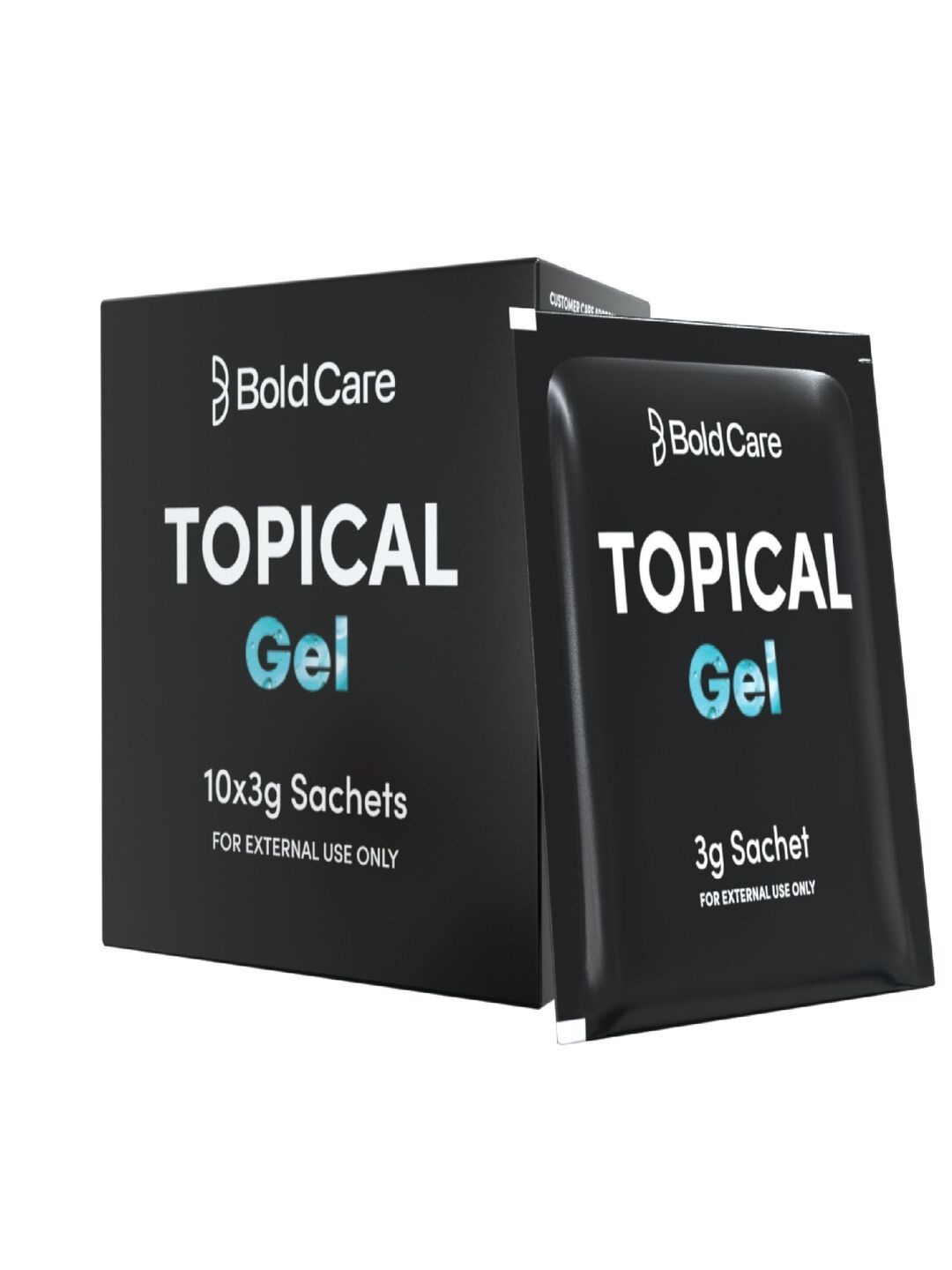 

Bold Care Men Topical Gel Sachet - 10 Pcs - 3 ml Each, Black