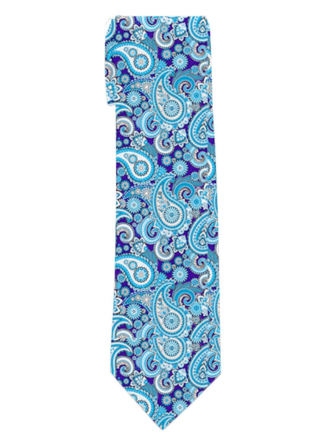 

Blacksmith Men Printed Broad Tie, Blue