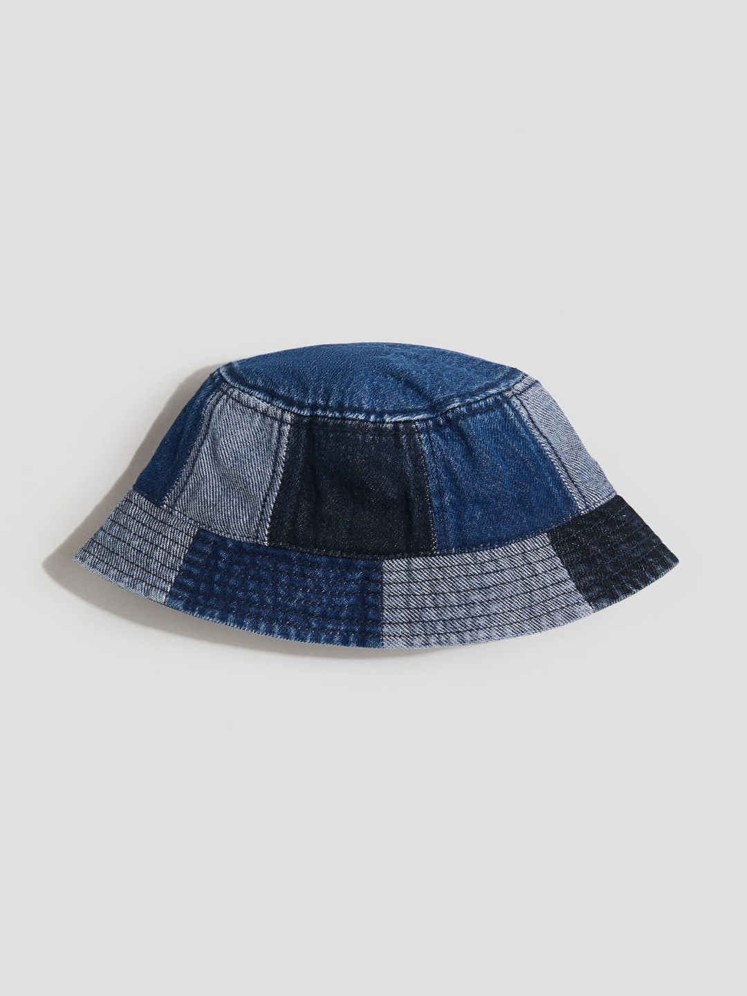 

H&M Patched Denim Bucket Hat, Blue