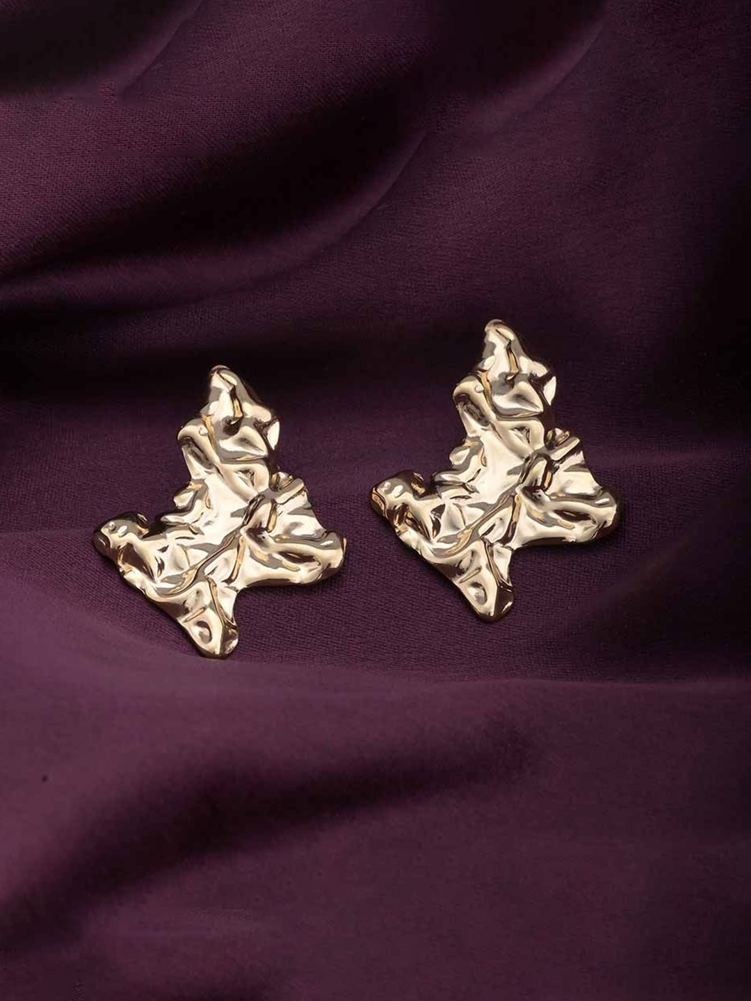 

PALMONAS 18KT Gold Plated Stainless Steel Contemporary Elegance Studs Earrings