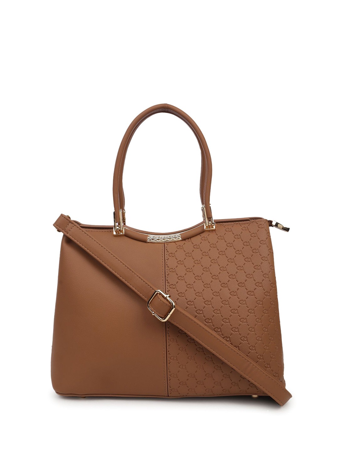 

MAGNOLIA PU Structured Handheld Bag, Brown