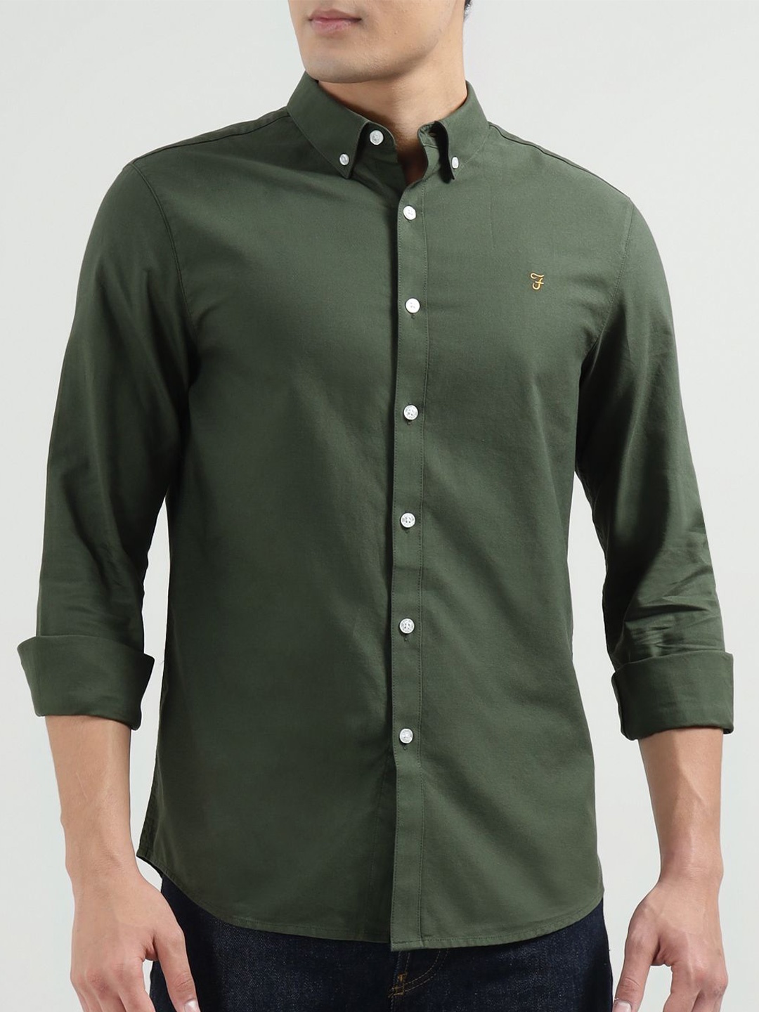 

Farah Men Opaque Casual Shirt, Green