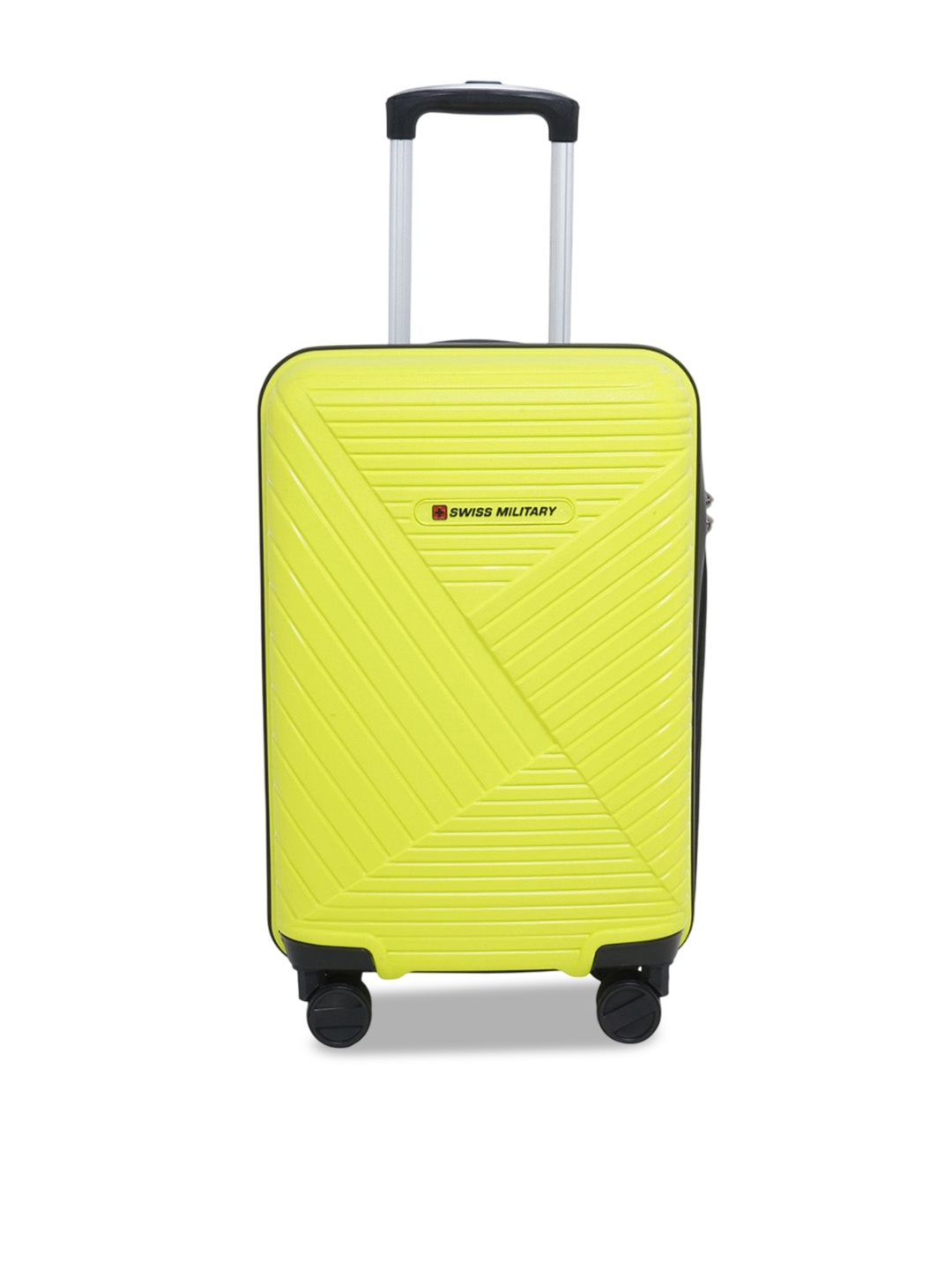 

SWISS MILITARY Zurich Spinner Hard Sided Cabin Trolley Suitcase, Lime green