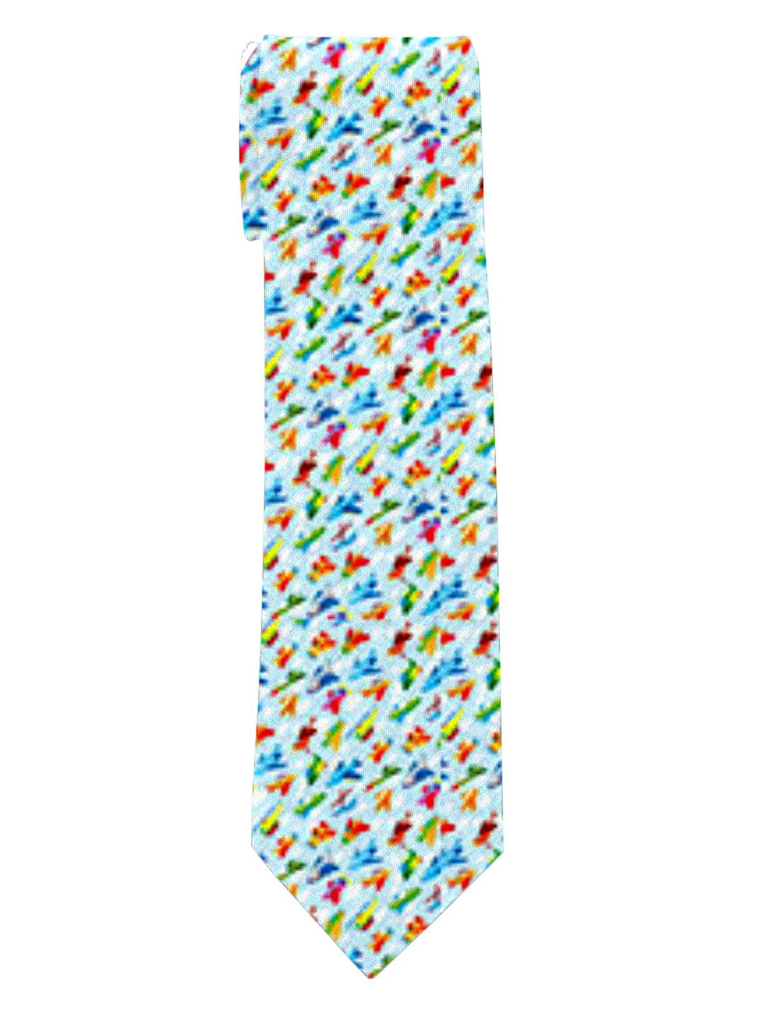 

Blacksmith Men Printed Broad Tie, White