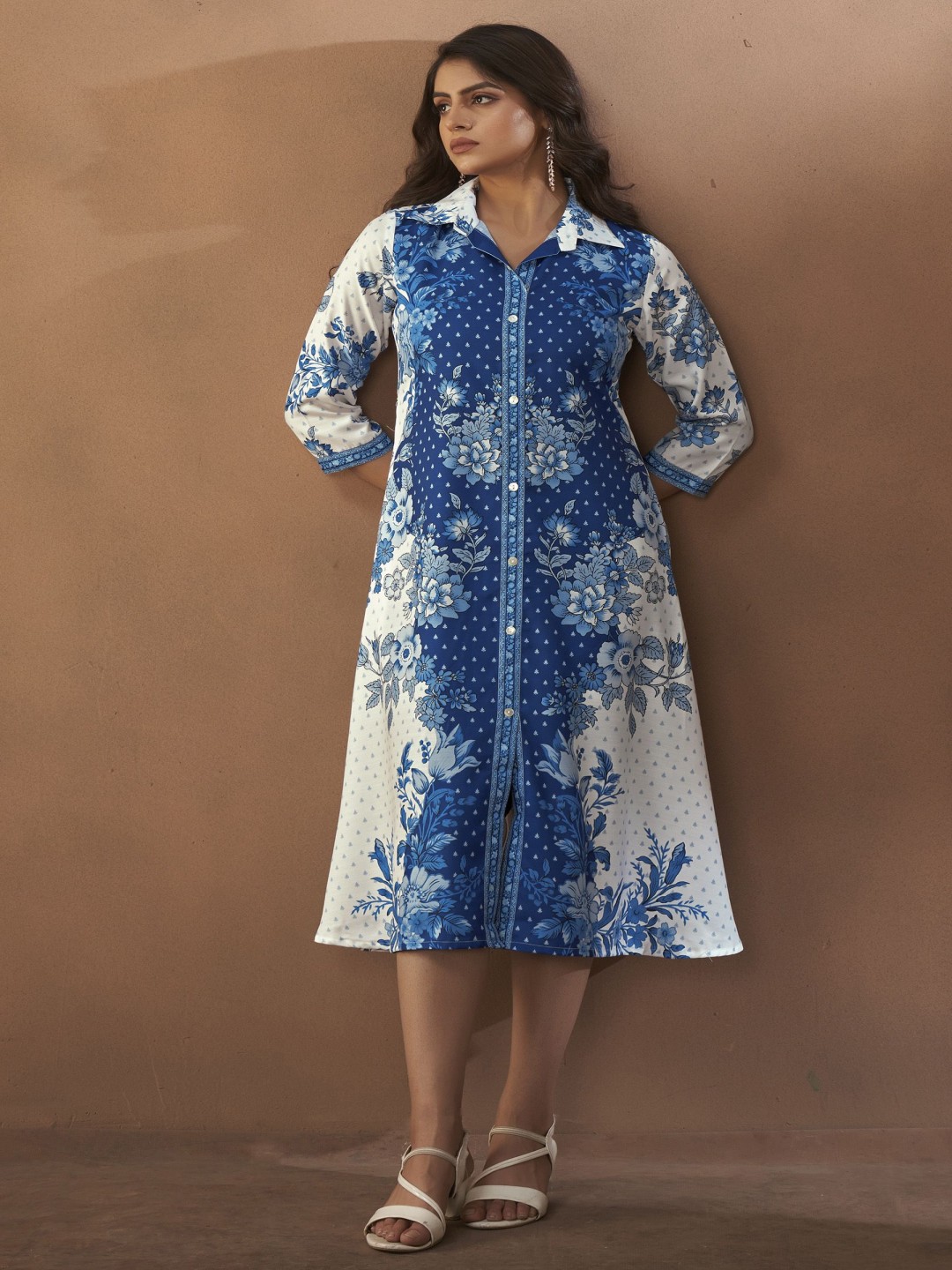 

Anouk Women Printed Ethnic Dress, Blue