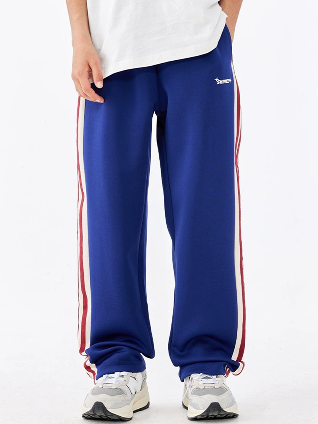 

LULU & SKY Relaxed-Fit Mid-Rise Track Pants, Blue
