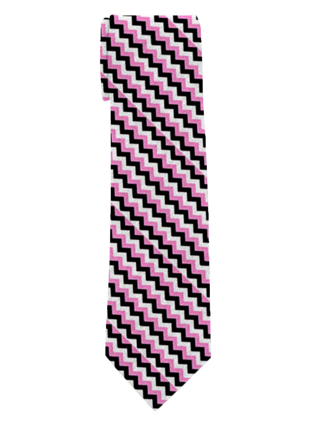 

Blacksmith Men Printed Broad Tie, Pink