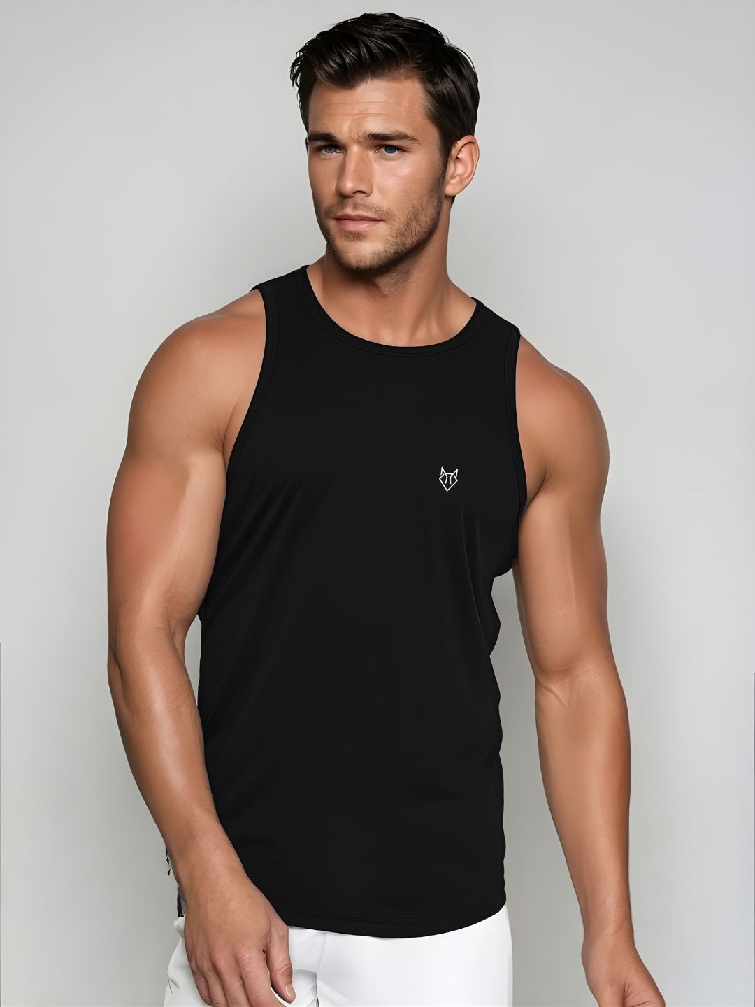 

Body Mechanics Men Slim Fit Ultra Light Gym Vest, Black