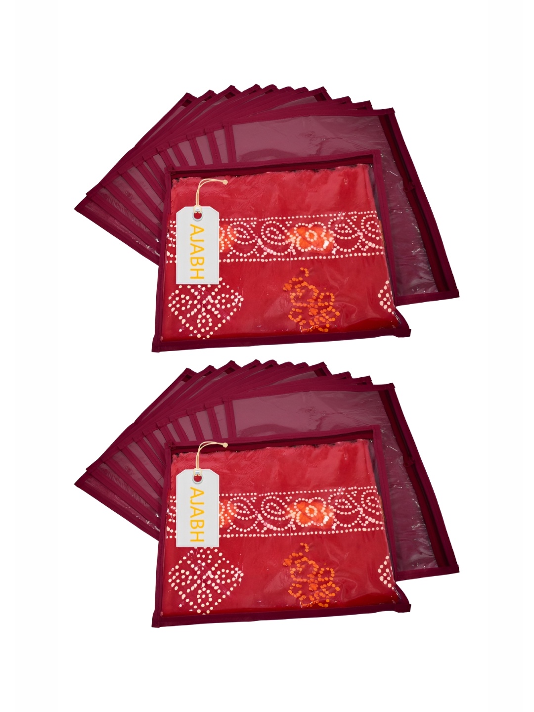 

Ajabh Maroon 24 Pieces Regular Multi-Utility Garment Cover Bag Organisers