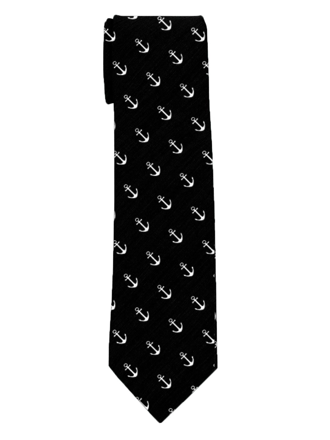 

Blacksmith Men Printed Satin Broad Tie, Black