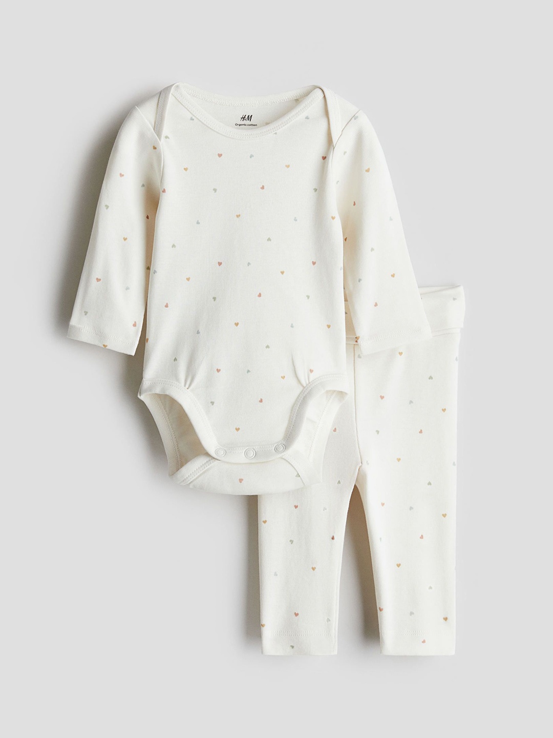 

H&M 2-Piece Cotton Jersey Set, White