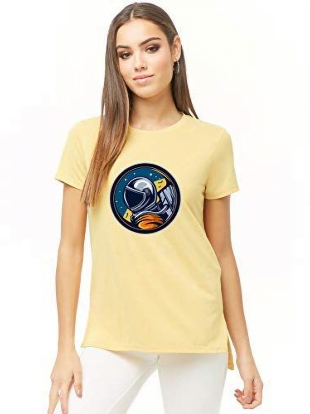 

VLAM Women Printed T-shirt, Yellow