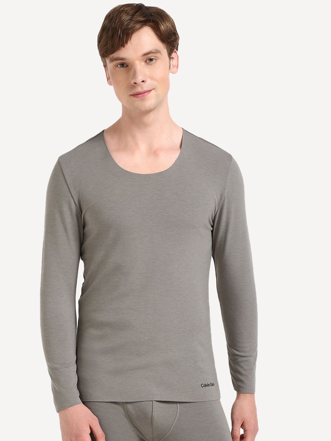 

Calvin Klein Underwear Scoop Neck Long Sleeve Thermal Top, Grey