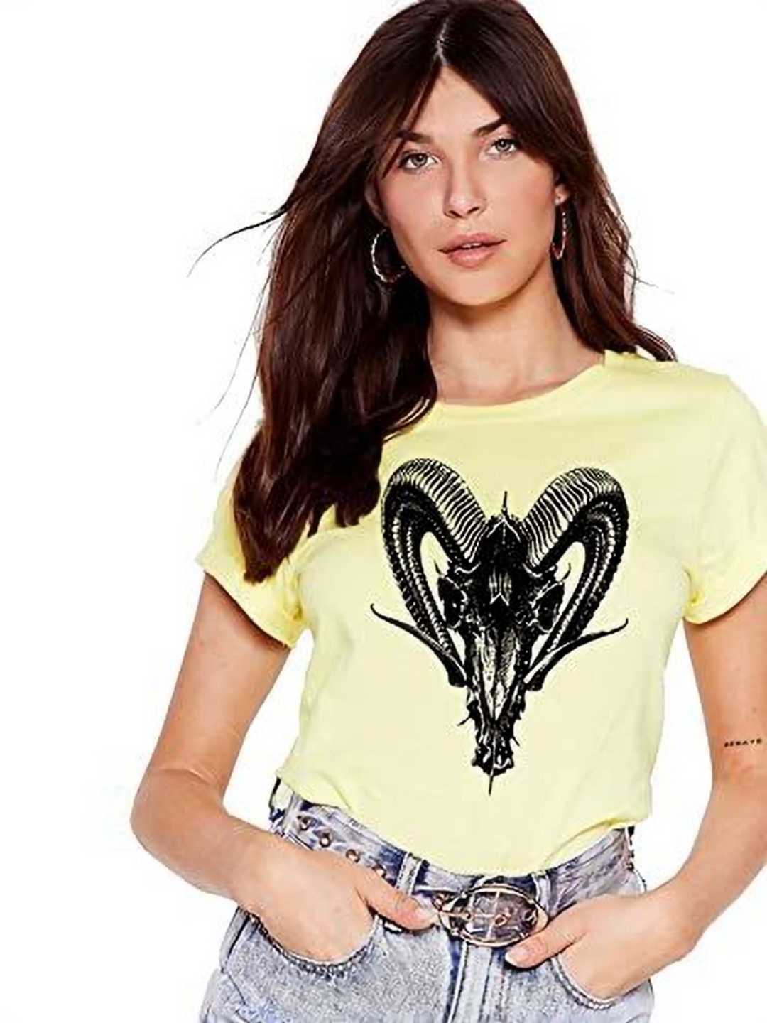 

VLAM Women Printed T-shirt, Yellow