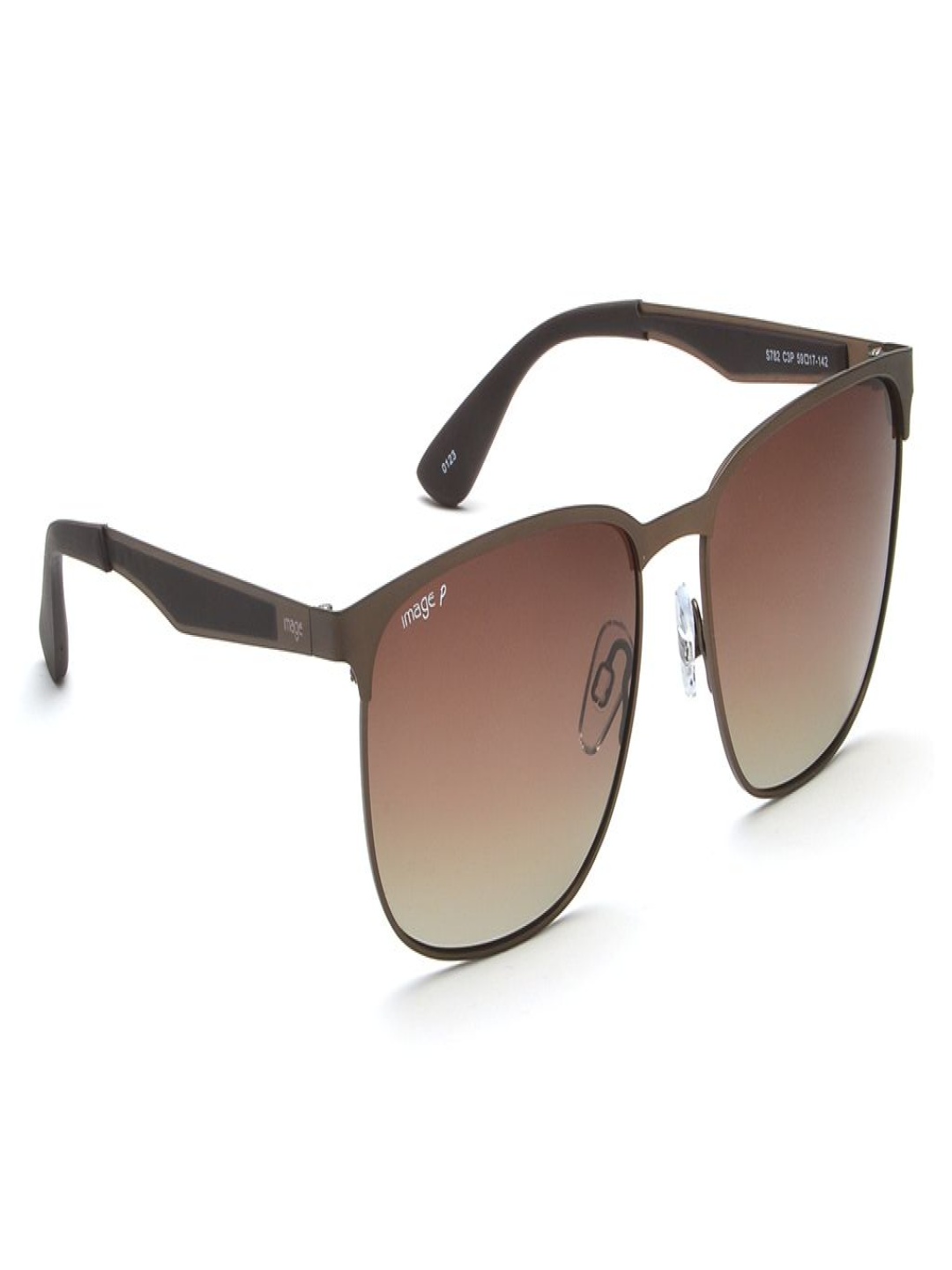 

Image Men Square Sunglasses with Polarised and UV Protected Lens IMS782C3PSG, Brown