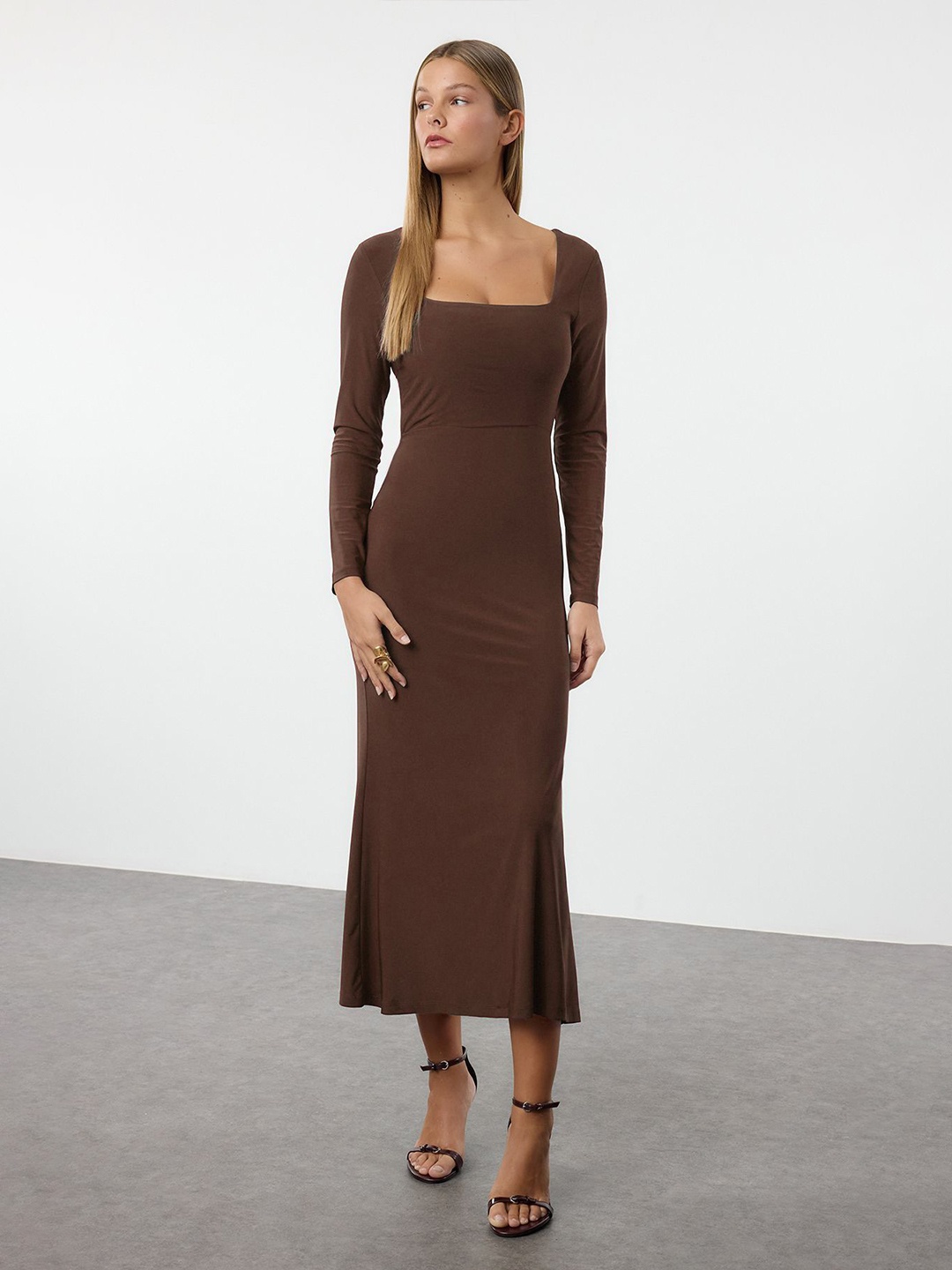 

Trendyol Sheath Maxi Dress, Na