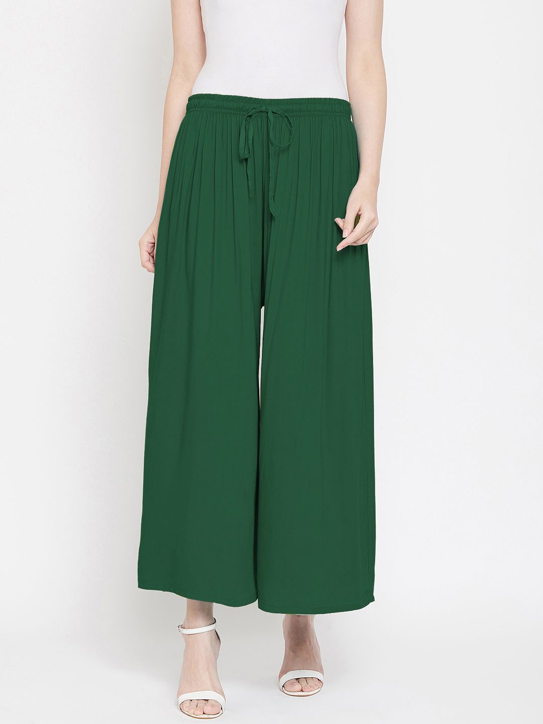 

Castle Lifestyle Women Flared Palazzos, Green