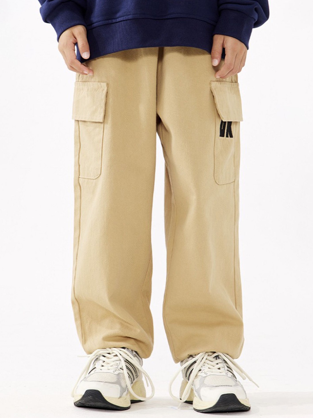 

LULU & SKY Kids Tapered Fit Cargos Trousers, Khaki