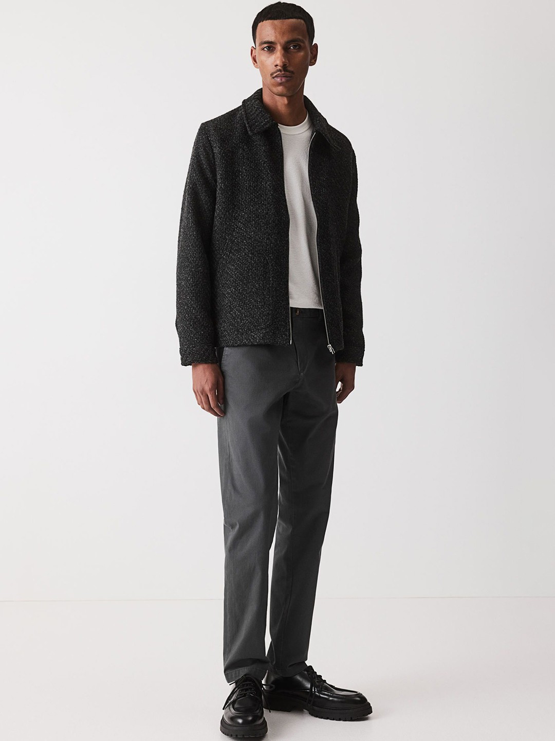 

H&M Slim Fit Cotton Chinos, Grey