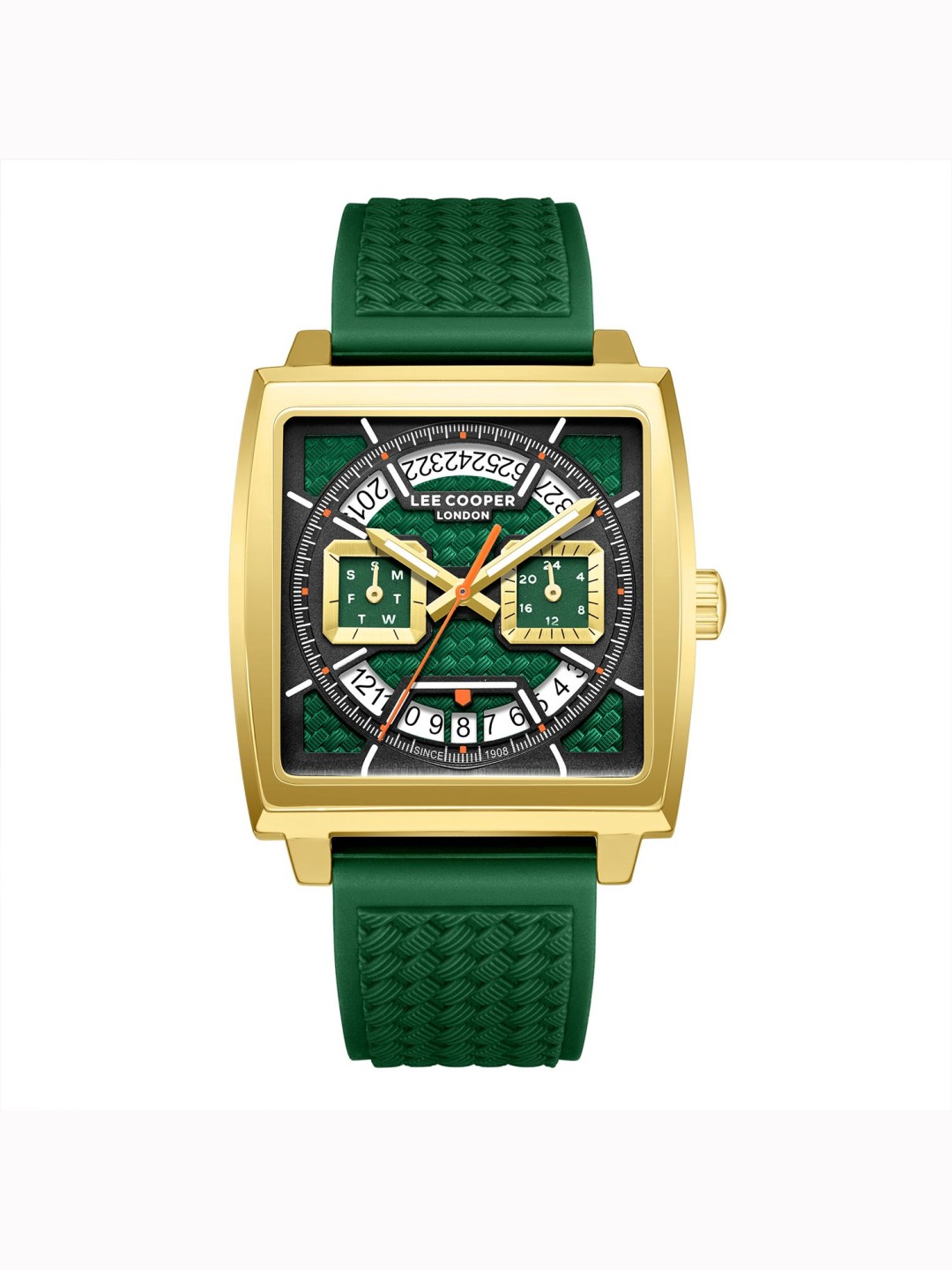

Lee Cooper Men Brass Dial & Straps Analogue Multi Function Watch LC08065.177, Green