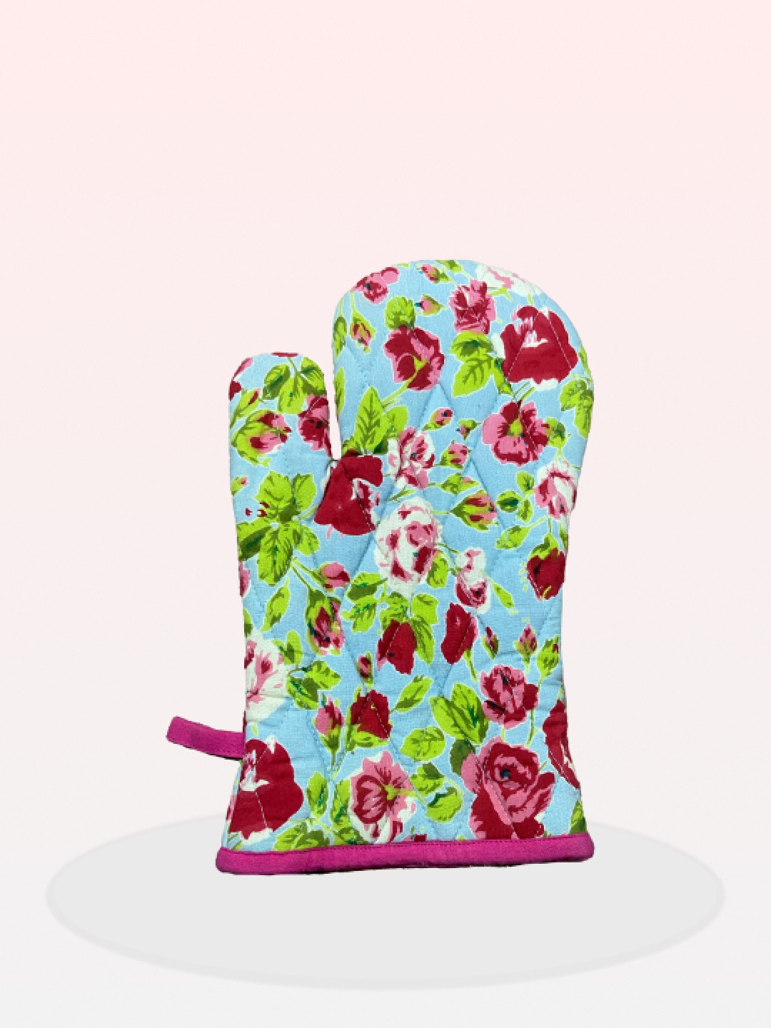 

SAJAVAT Green & White Printed Pure Cotton Oven Glove
